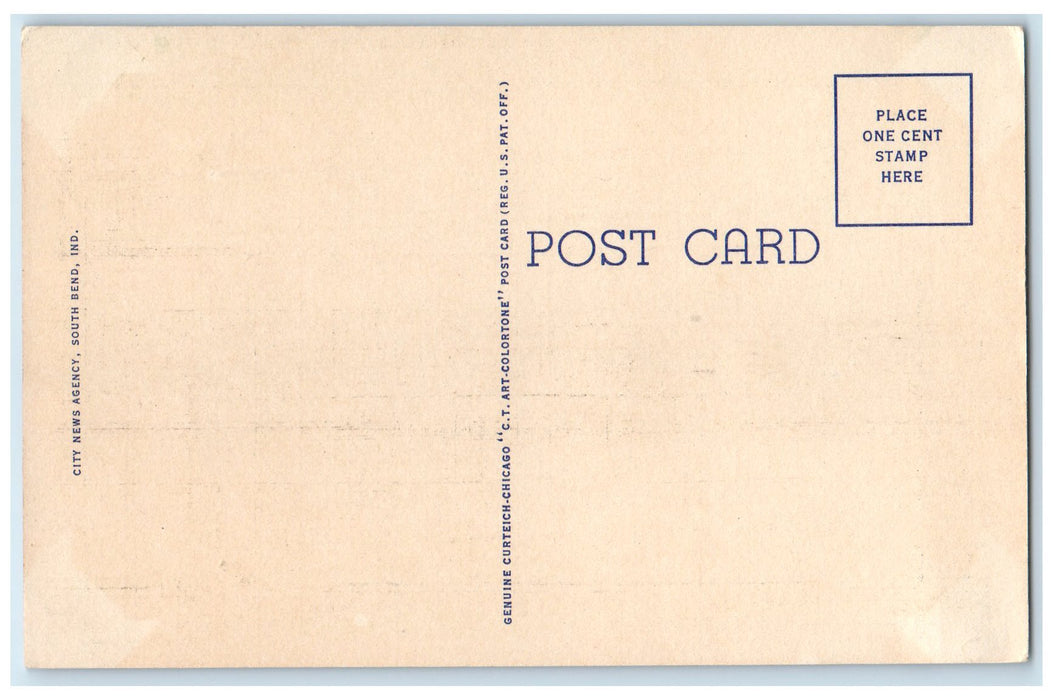 c1940s Howard Park And St. Joseph River South Bend Indiana IN Bridge Postcard