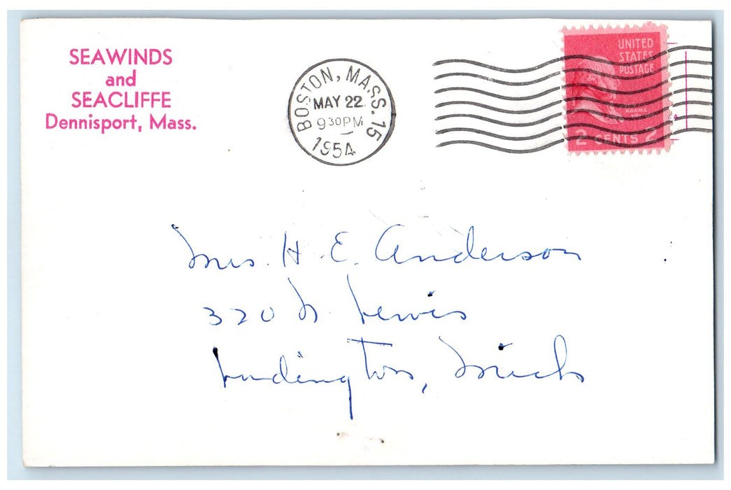 1954 Seawinds & Seacliffe Resort Restaurant Dennisport Massachusetts MA Postcard
