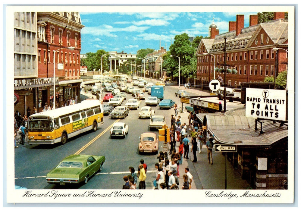 c1920's Harvard Square Harvard University Cambridge Massachusetts MA Postcard