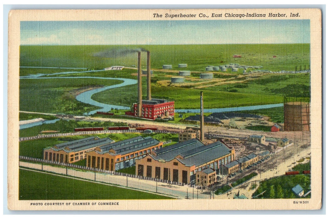 c1940's The Superheater Company East Chicago-Indiana Harbor IN Unposted Postcard