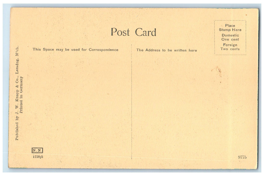 c1950's On The Campus Dirt Road Groves Lansing Michigan MI Unposted Postcard