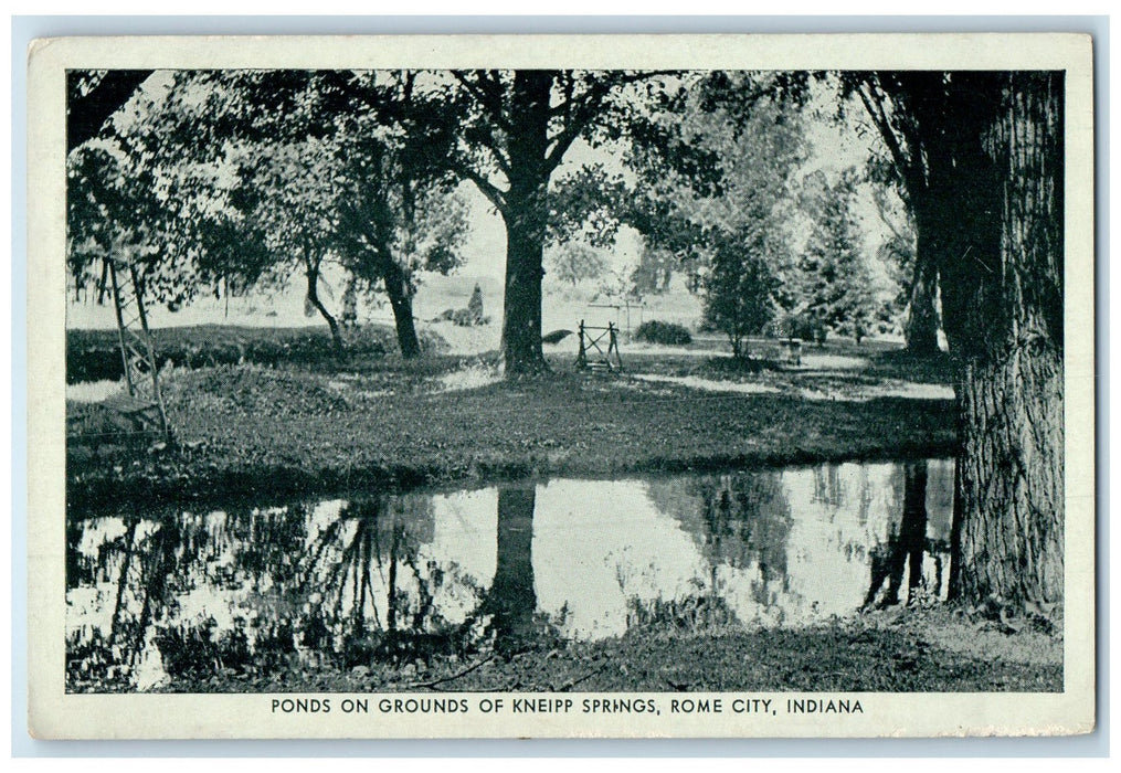 1948 Ponds On Grounds Of Kneipp Springs Rome City Indiana IN Posted Postcard