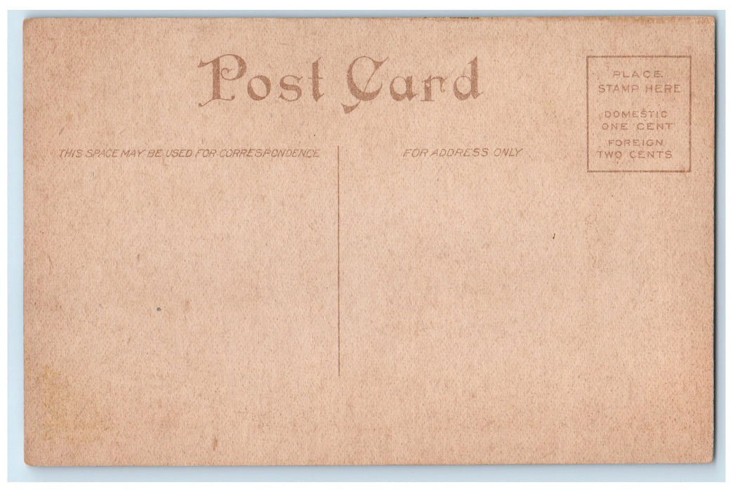 c1910s Post Office Exterior Roadside Richmond Indiana IN Unposted Trees Postcard