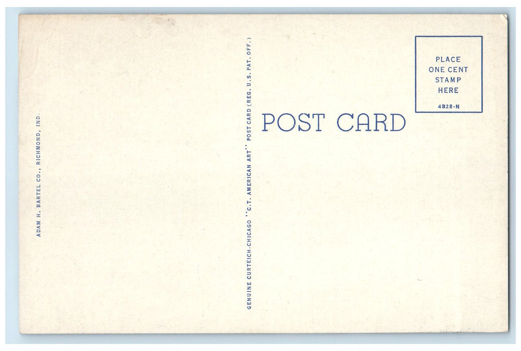 c1940's Richmond Senior High School Exterior Scene Richmond Indiana IN Postcard