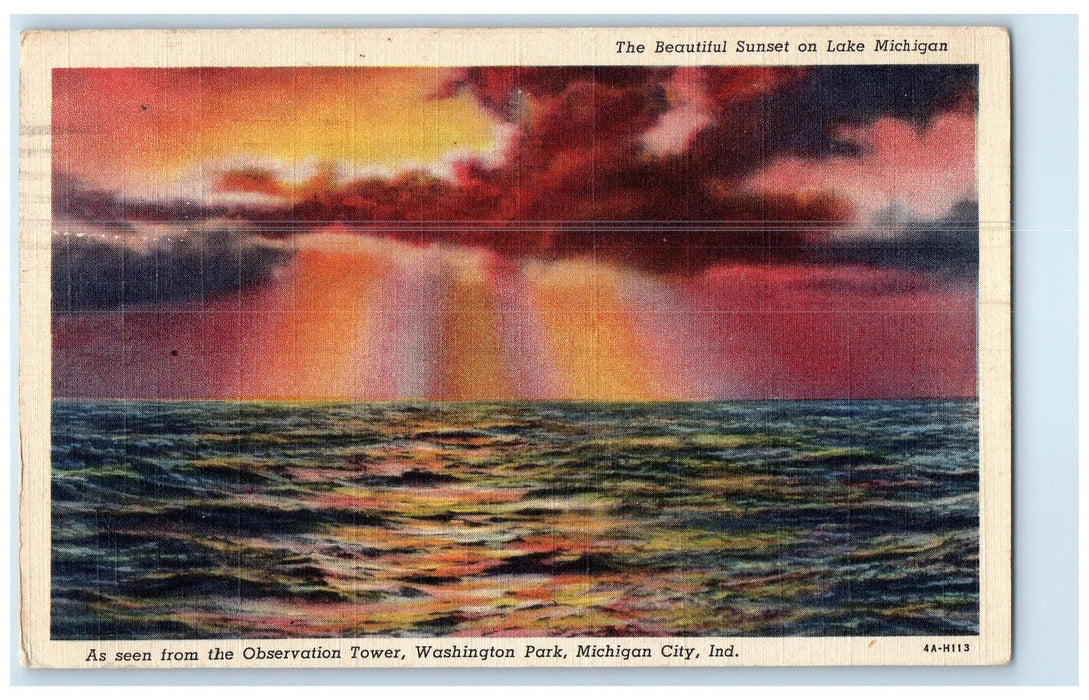 1944 From Observation Tower Washington Park Michigan City Indiana