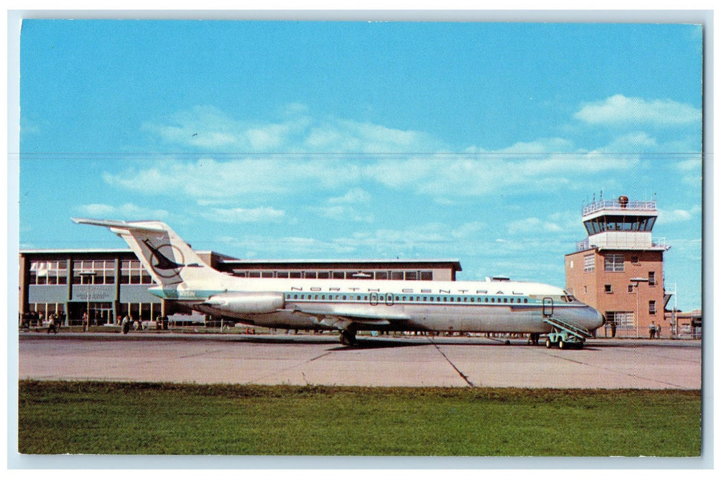 c1950 Austin Straubel Field Aviation Jet Airport Greenbay Wisconsin WI Postcard