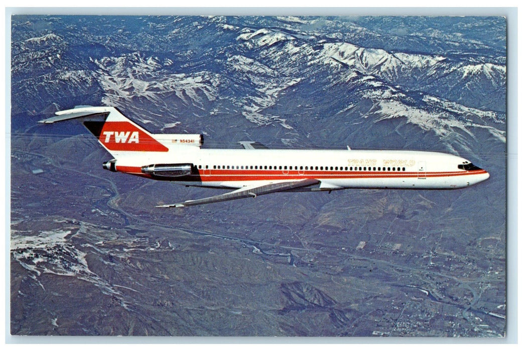 c1950 TWA Trans World Airlines Boeing 727231A Fleet March 1979 Airplane Postcard