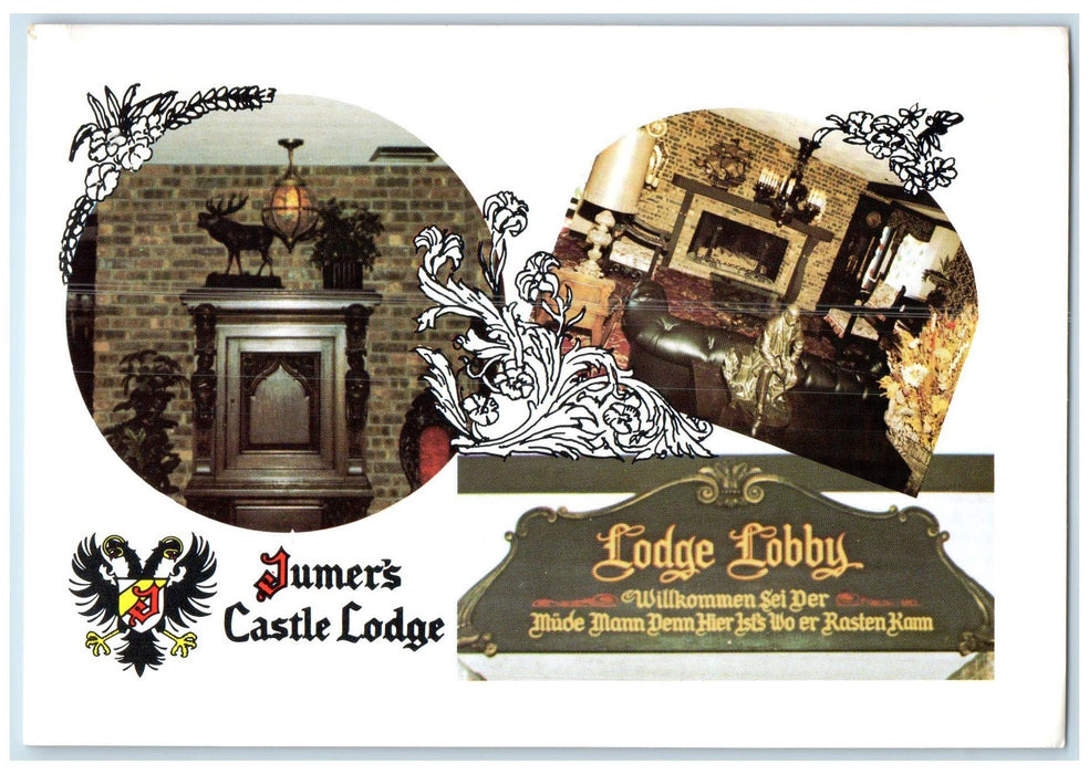 c1920's Jumers Castle Lodge Hotel Restaurant Views Bettendorf Iowa IA Postcard