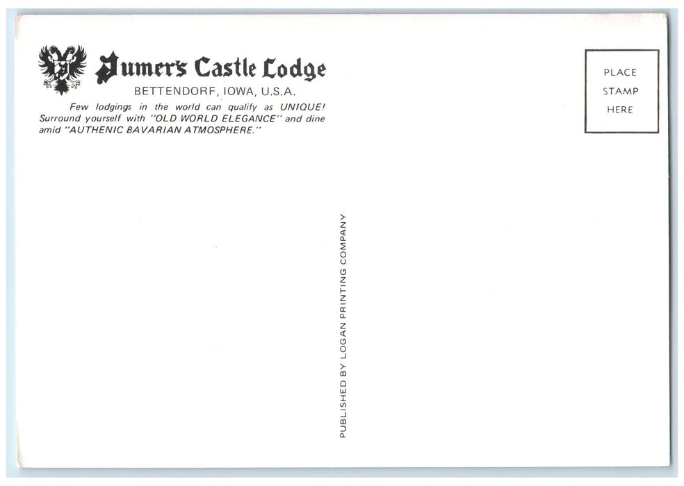 c1920's Jumers Castle Lodge Hotel Restaurant Views Bettendorf Iowa IA Postcard