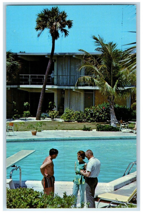 c1960s Sheraton Cape Colony Inn Swimming Pool Cocoa Beach Florida FL Postcard