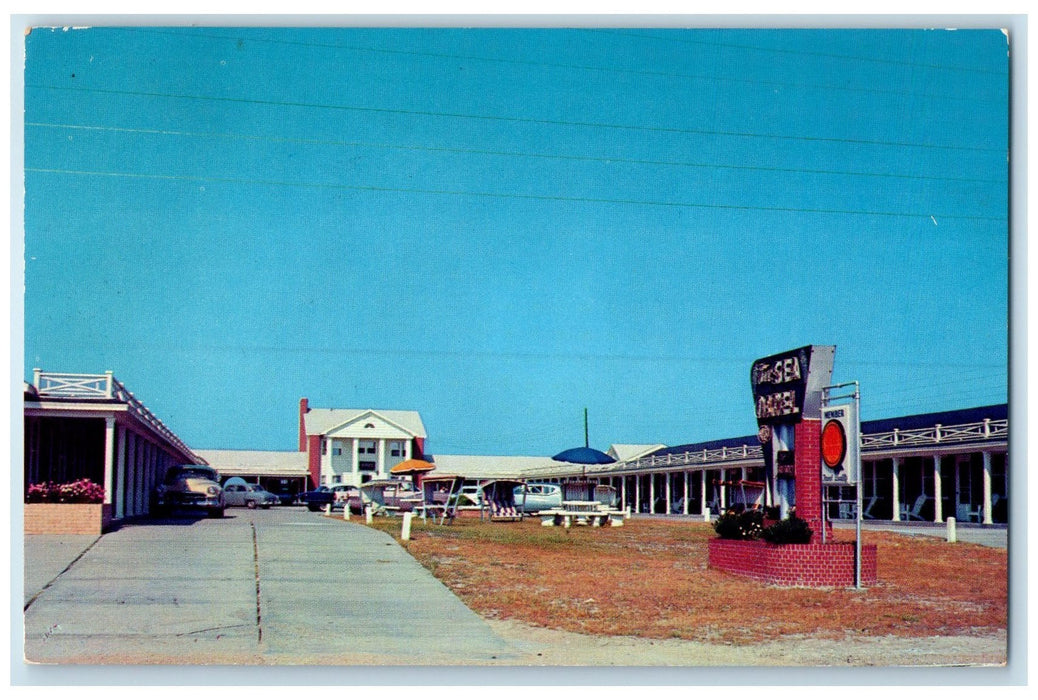 1957 The Sea Oatel Exterior Roadside Nags Head North Carolina NC Posted Postcard