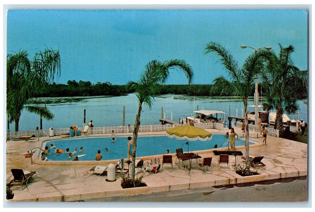 1971 Quality Motel Bahia Beach Bathing Scene Ruskin Florida FL Posted Postcard