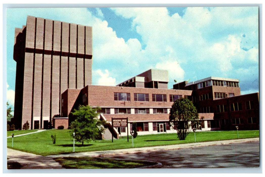 c1950's Student Union & Mechanical Engineering University Houghton MI Postcard