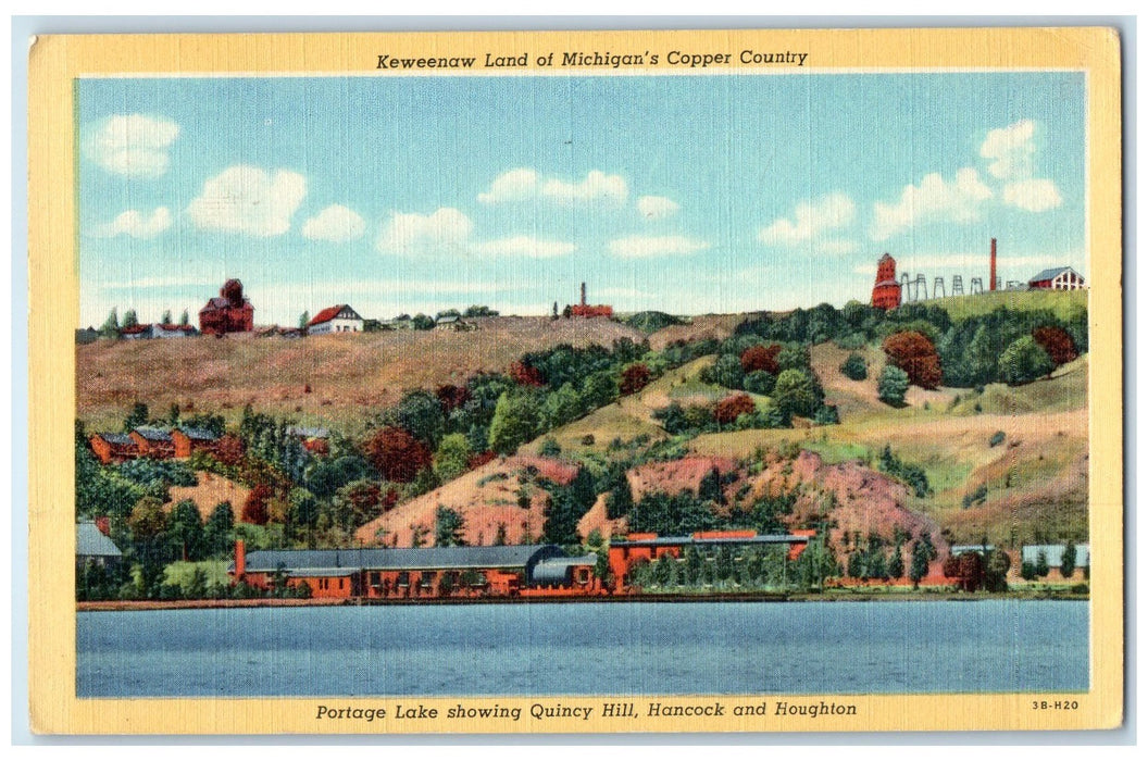 1959 Keweenaw Land Of Michigan's Copper Country Houghton Michigan MI Postcard