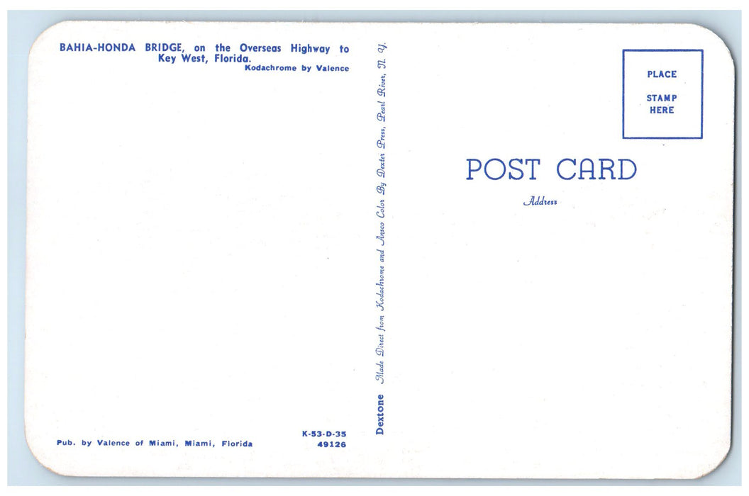 c1960s Bahia Honda Bridge Women Scene Key West Florida FL Unposted Sea Postcard
