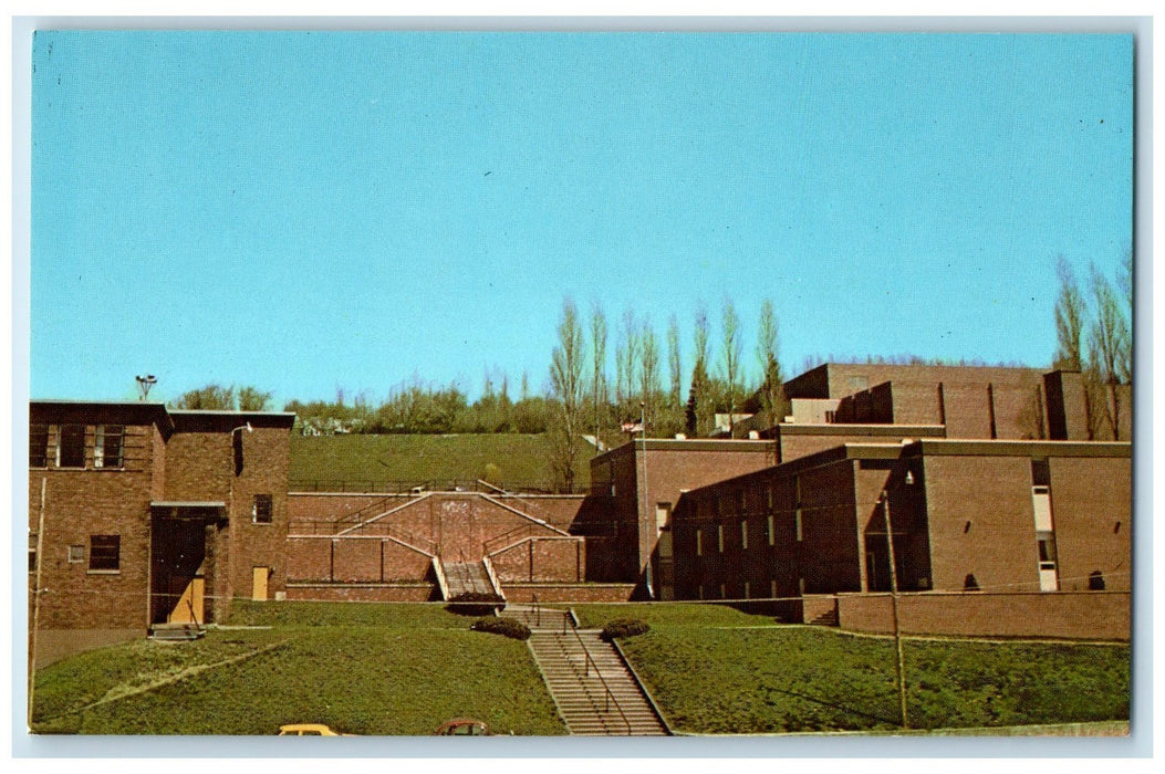 c1950's John Wargelin Hall & JK Nikander At Suomi College Hancock MI Postcard