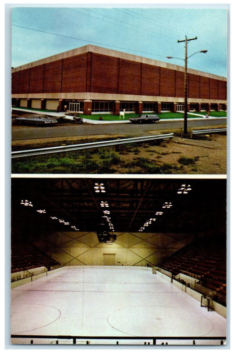 c1950's Student Ice Arena Michigan Technological University Houghton MI Postcard