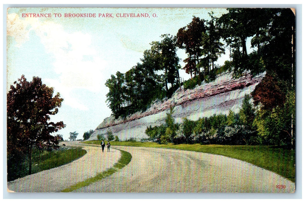 c1910's Entrance To Brookside Park Cleveland Ohio OH Unposted Vintage Postcard