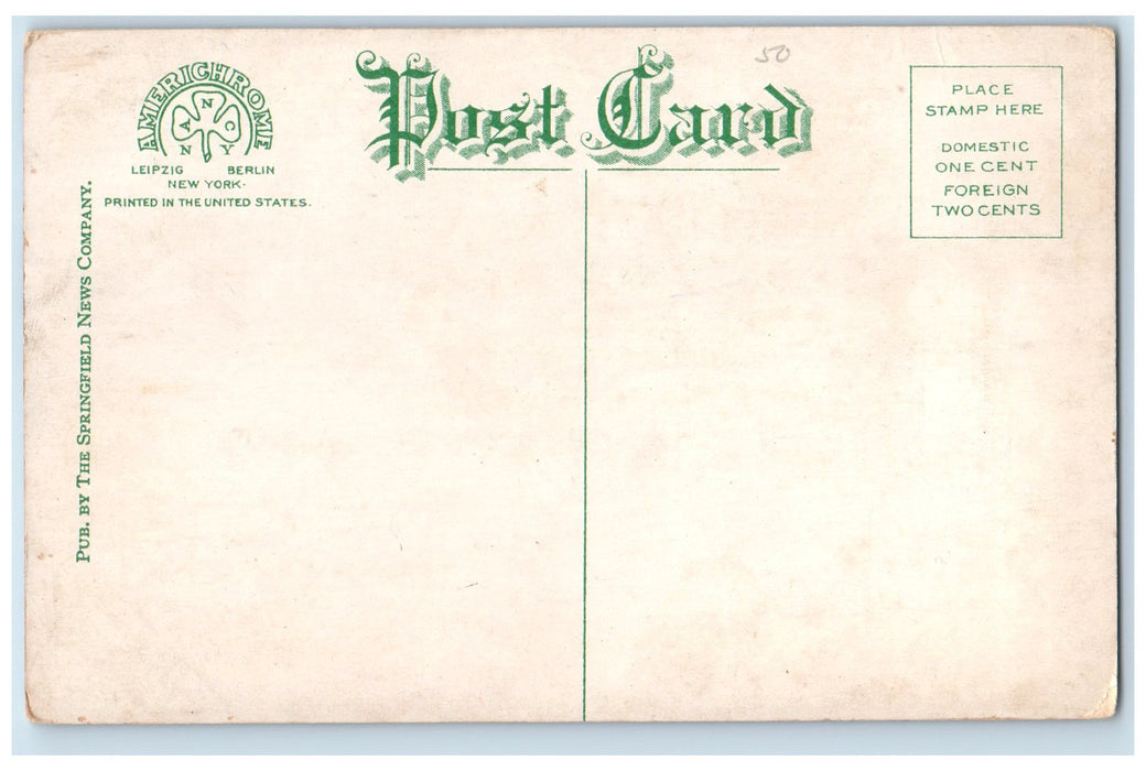 c1910's Highland Lake Boat Trees Scene Goshen Massachusetts MA Unposted Postcard