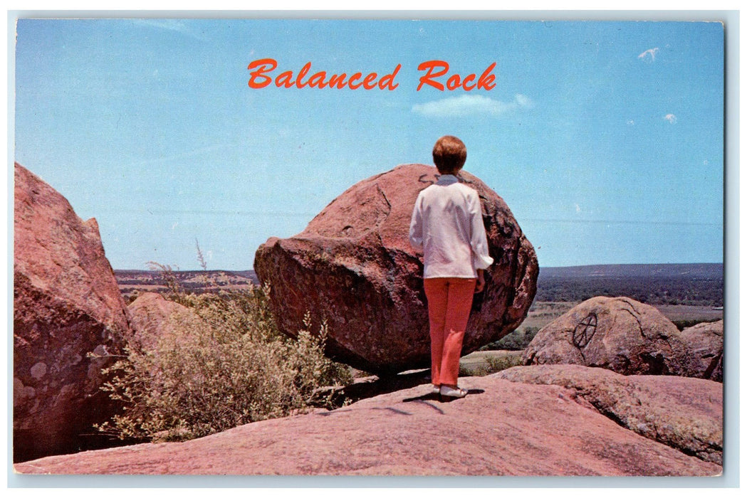 c1960s The Balanced Rock Child Fredericksburg Texas TE Unposted Vintage Postcard