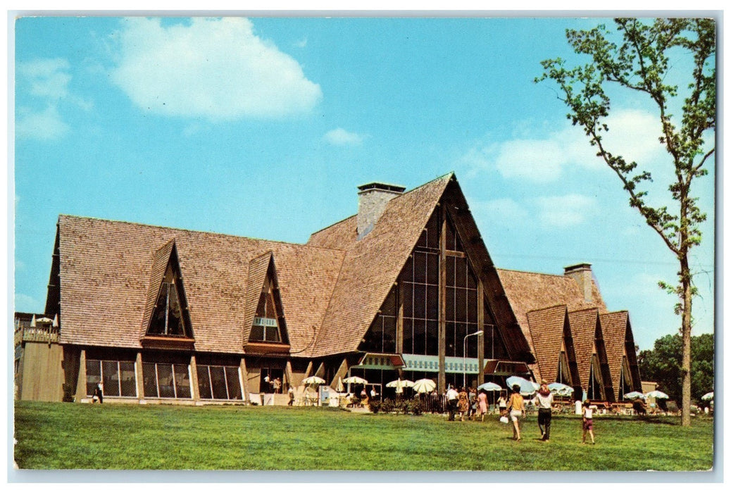 c1960's Hueston Woods State Park Lodge College Corner Ohio OH Unposted Postcard