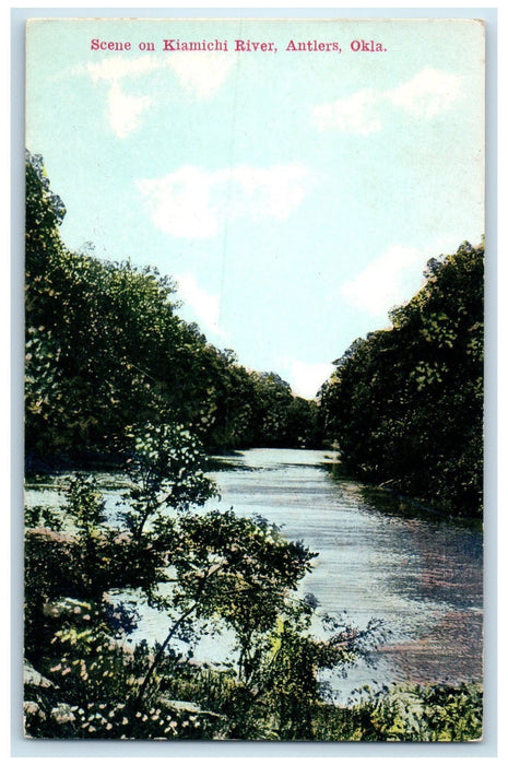 c1910s Scene On Kiamichi River Antlers Oklahoma OK Unposted Vintage Postcard