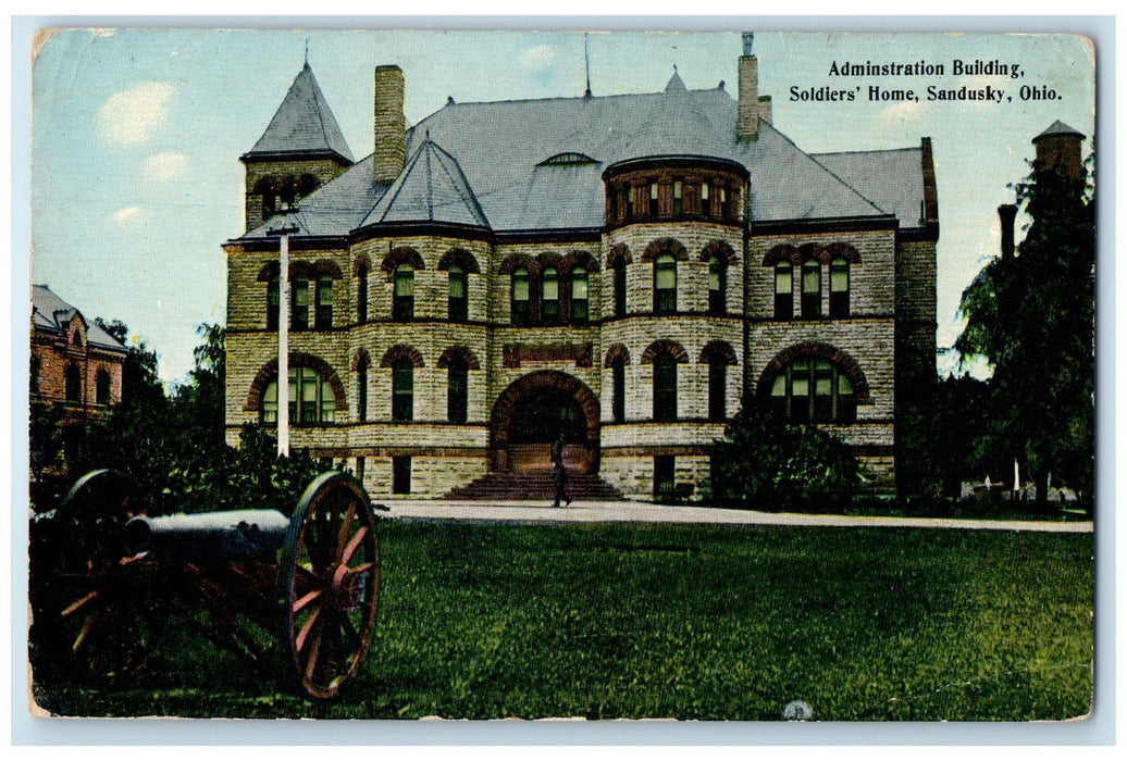 c1910s Administration Building Soldiers Home Exterior Sandusky Ohio OH Postcard