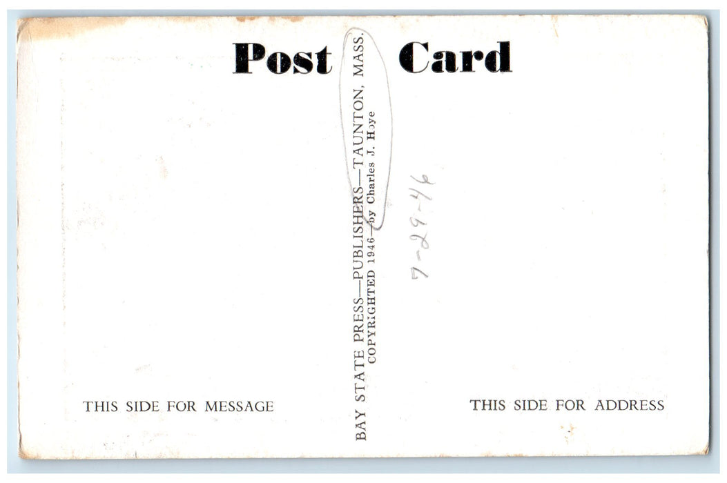1946 The Bathing Beach Lake Sabbatia Taunton Massachusetts MA Unposted Postcard