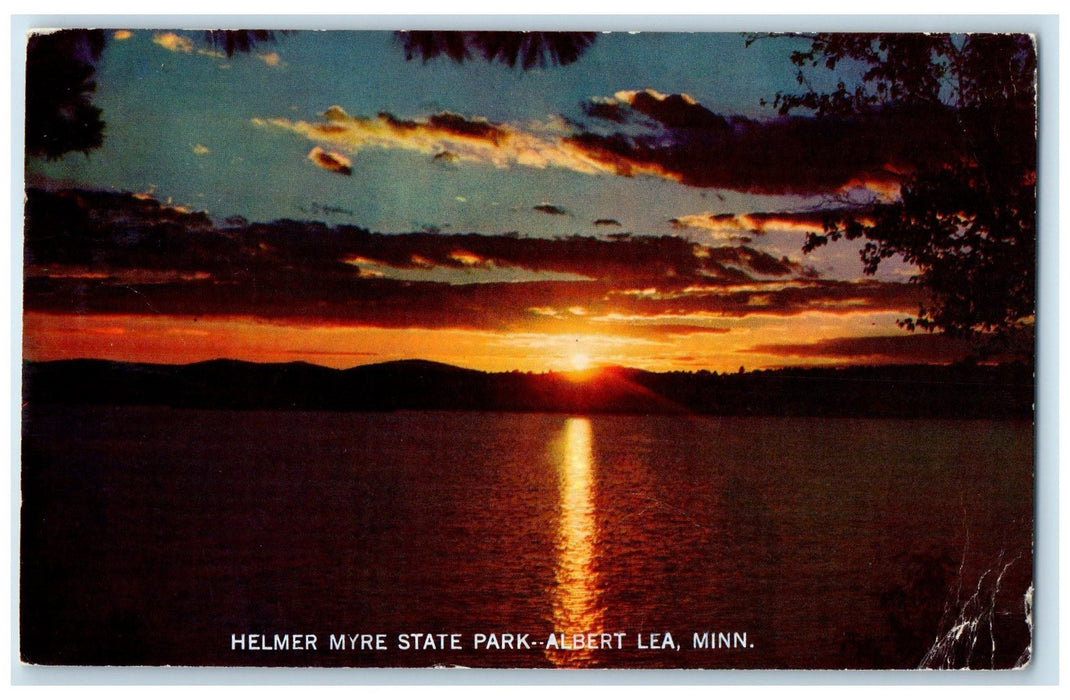 1966 Helmer Myre State Park Sunset Scene Albert Lea Minnesota MN Posted Postcard