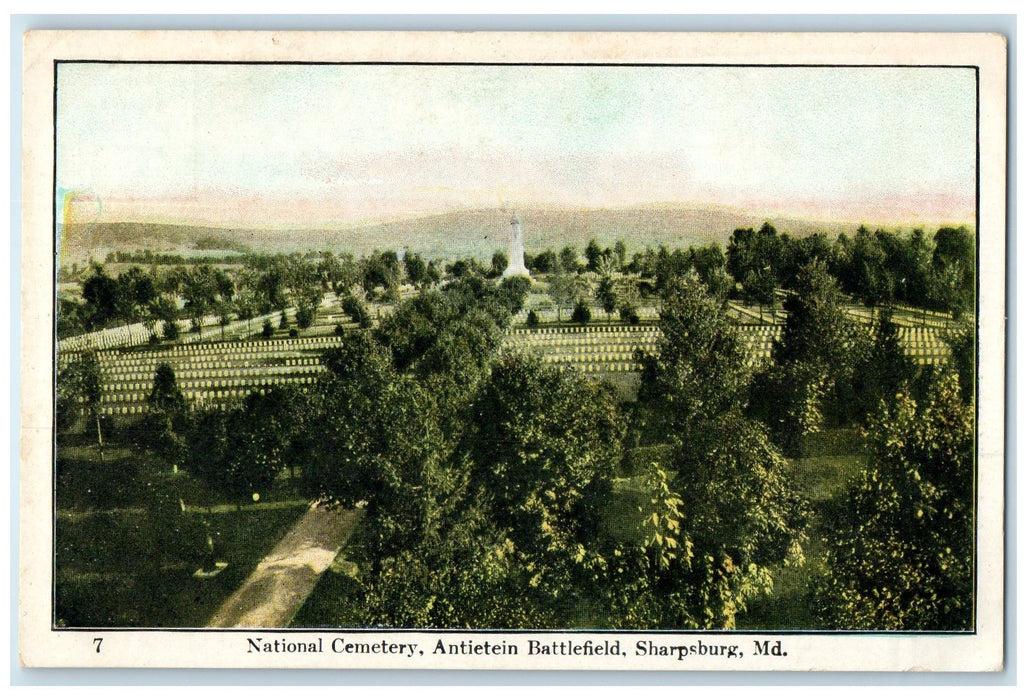 c1910's National Cemetery Antietein Battlefield Sharpsburg Maryland MD Postcard