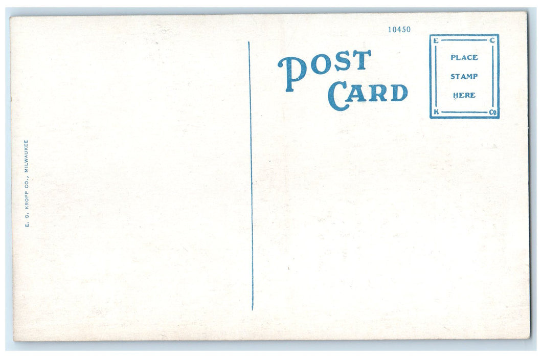 c1910's High School Exterior Roadside Ludington Michigan MI Unposted Postcard