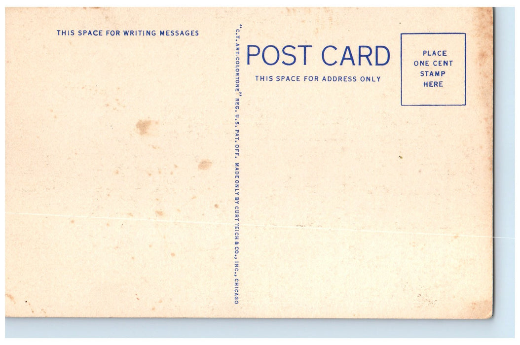 c1940's Post Office And Public Library Exterior Ludington Michigan MI Postcard