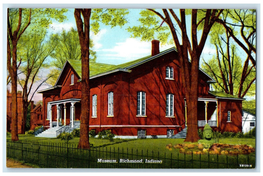 c1950's Museum Building House Formerly Hicksite Richmond Indiana IN Postcard