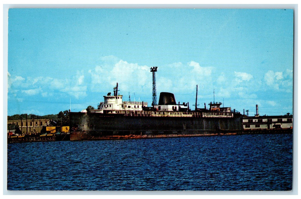 c1960's Pere Marquette One Of The Seven Railway Ludington MI Steamship Postcard