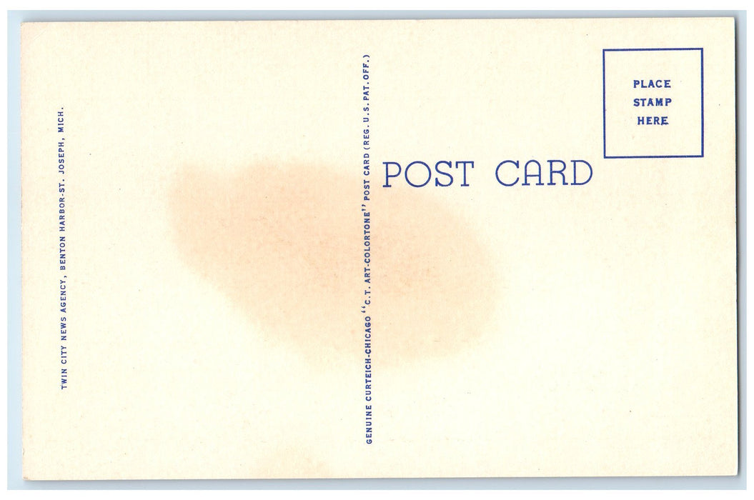 c1910s Steamship City Of Grand Rapids Scene Benton Harbor St. Joseph MI Postcard