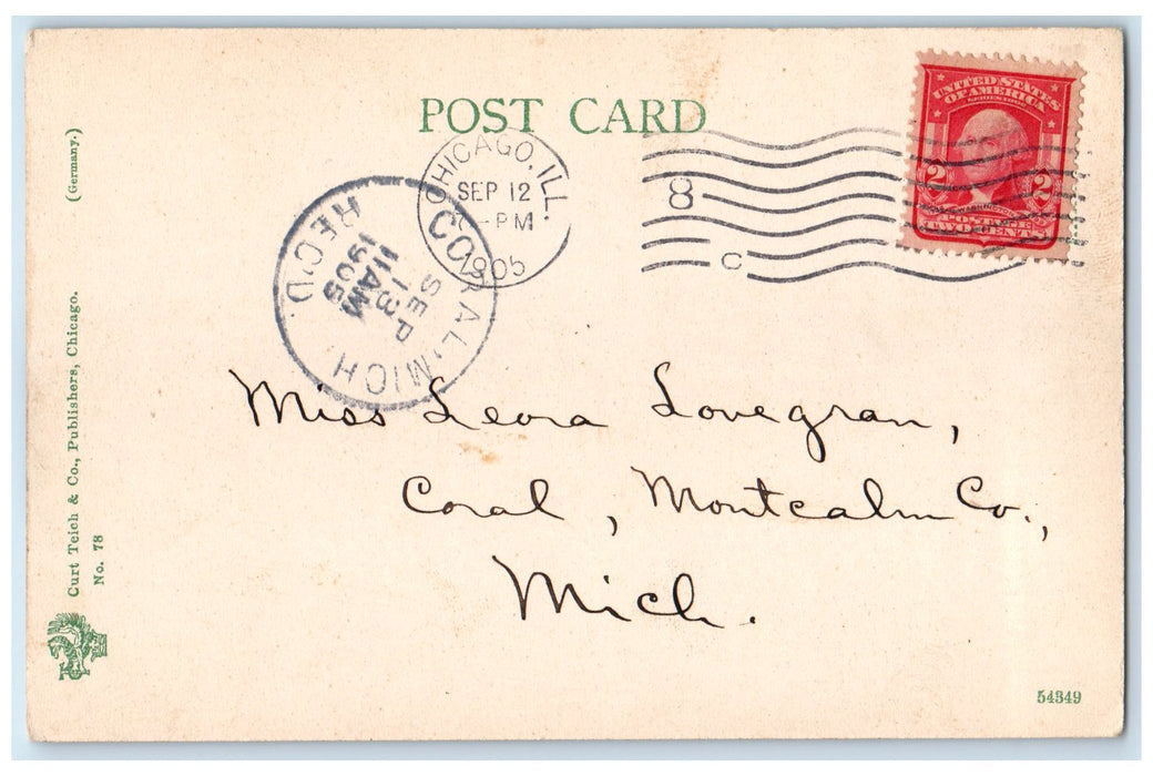 1905 Steamship City Of South Haven Dunkley-Williams Company Chicago IL Postcard