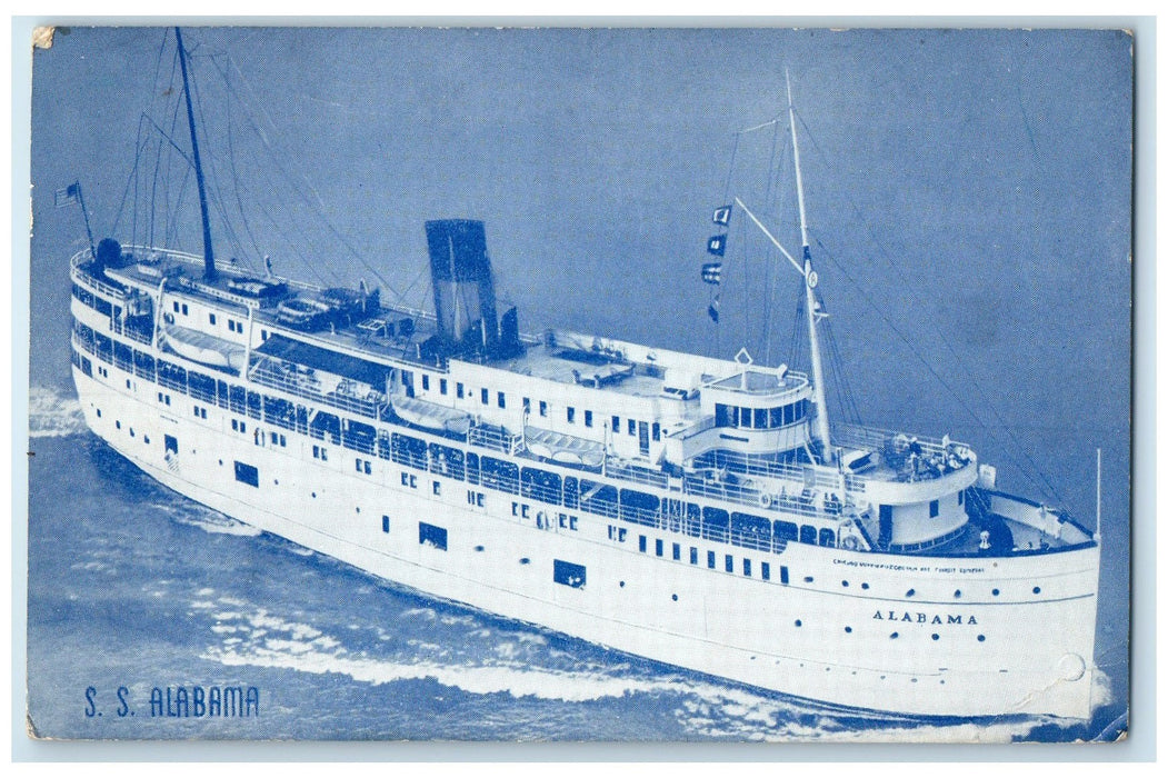 1942 Steamship Alabama Scene Mackinac Island Michigan MI Posted Vintage Postcard