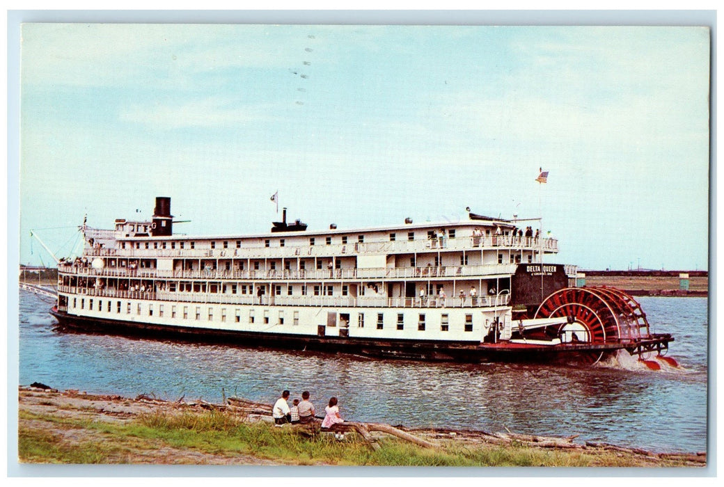 1971 Steamboat On The Mississippi St. Louis Missouri MO Posted Paddle Postcard