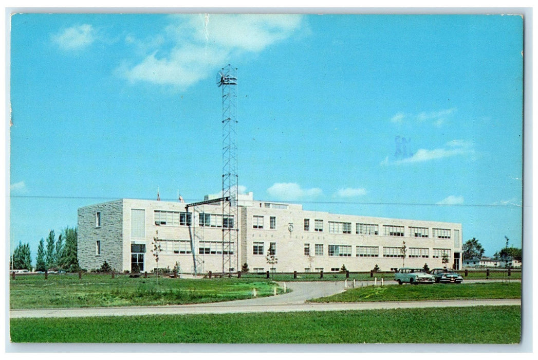 1969 Ohio Turnpike Administration Building Truss Tower Berea Ohio OH Postcard