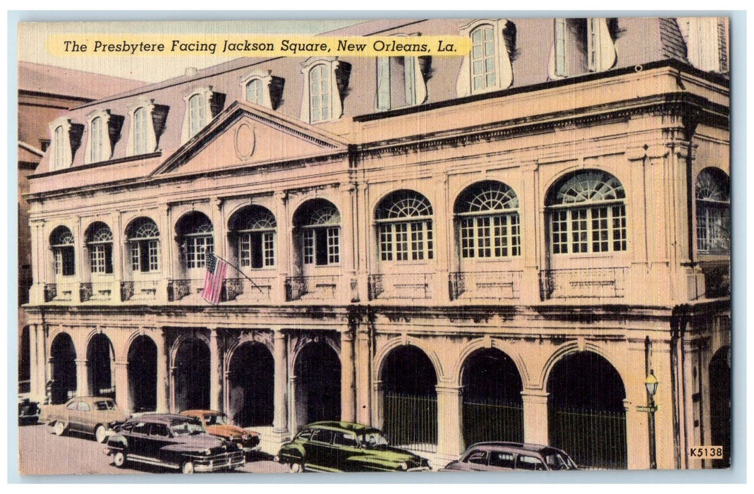 c1940's The Presbytere Facing Jackson Square New Orleans Louisiana LA Postcard