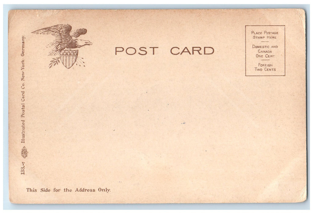 c1905 Manual Training School Front Campus Building Muskegon Michigan MI Postcard