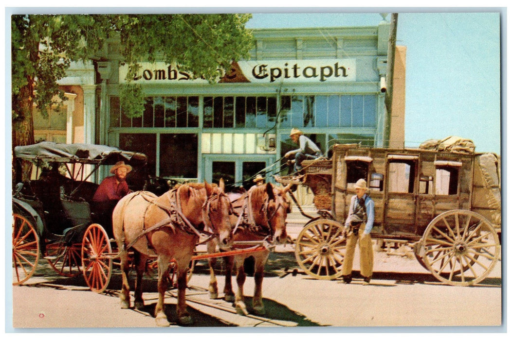 c1960s The Tombstone Epitaph Carriages Tombstone Arizona AZ Unposted Postcard