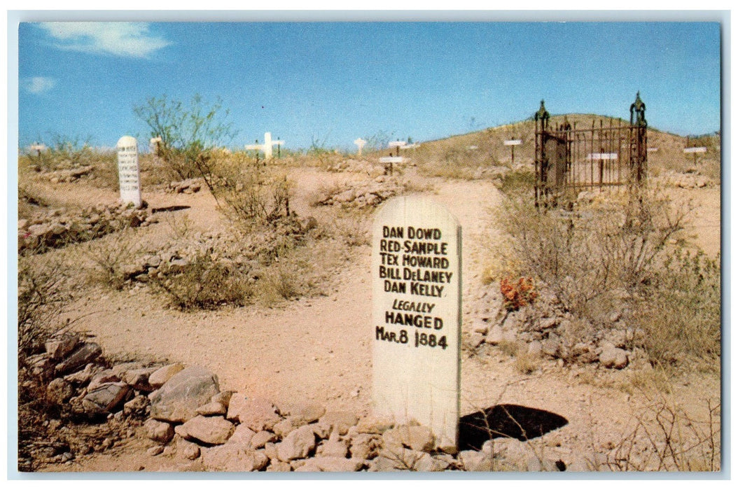 c1960's Boothill Graveyard Scene Tombstone Arizona AZ Unposted Vintage Postcard