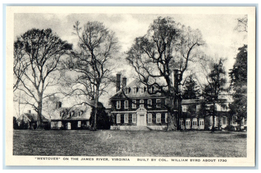 c1940s Westover Scene On The James River Virginia VA Unposted Vintage Postcard