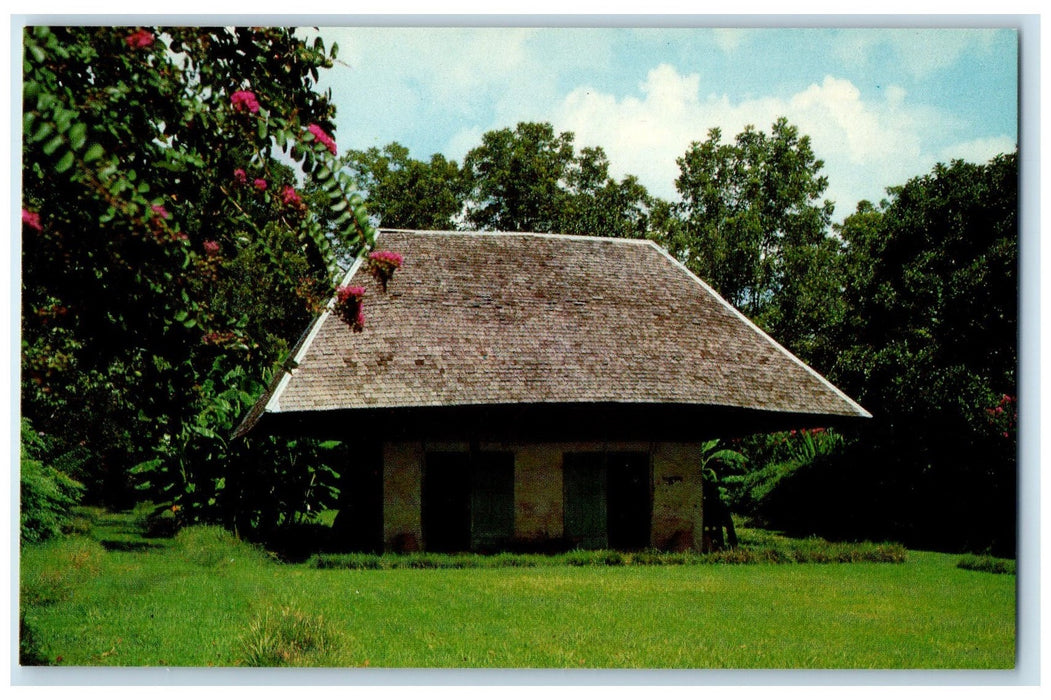 c1960s African House Melrose Plantation Natchitoches Louisiana LA Trees Postcard