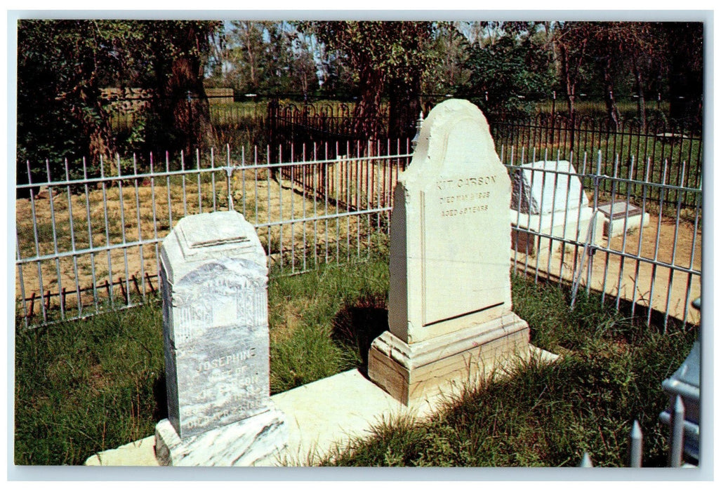 c1960's Kit Carson's Grave Scene Taos New Mexico NM Unposted Vintage Postcard