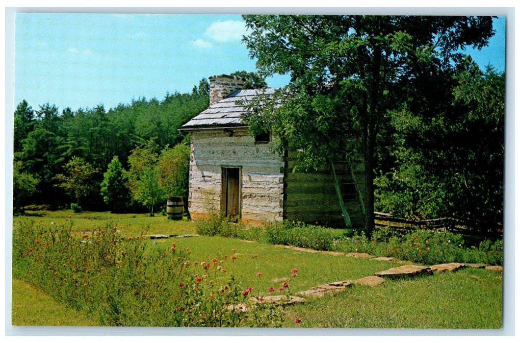 c1950 Slave Cabin B. T. Washington Monument Rocky Mountain Virginia VA Postcard