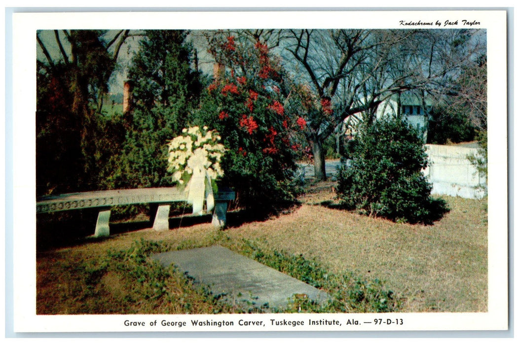 c1920's Grave Of George Washington Carver Tuskegee Institute Alabama AL Postcard