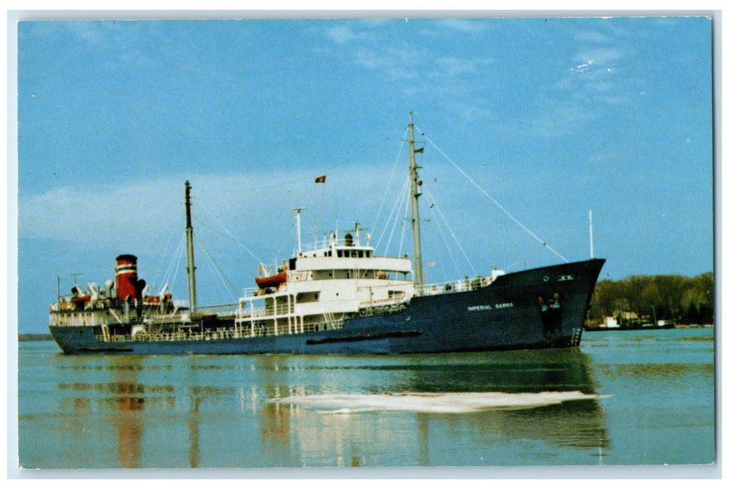 c1960s Tanker Imperial Sarnia Collingwood Ontario Canada CA Unposted Postcard