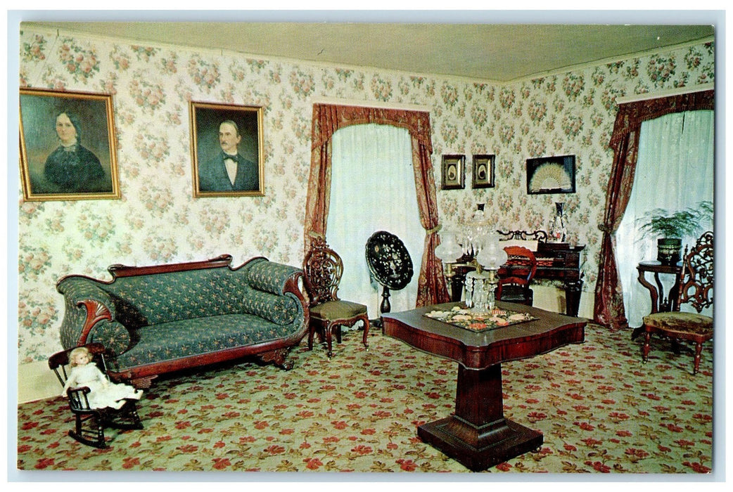 c1950's Parlor In Sibley House Interior Mendota Minnesota MN Unposted Postcard